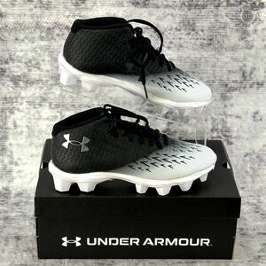 NIB‎ Under Armour UA Spotlight Fran RM JR 4.0 Youth 4.5Y Black/White Football
